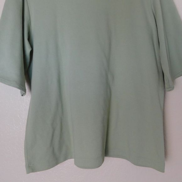 White Stag Top Ladies Size XL 16/18 Sage Green Embroidered Button Floral Casual - Picture 9 of 10